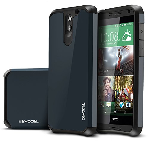 Evocel® HTC Desire 610 [Dual Layer Series] Hybrid Armor Protector for HTC Desire 610 - Retail Packaging, Shadow Blue (EVO-HTC610-SA07)