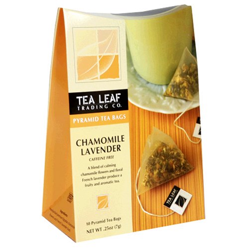 Tea Leaf Trading Company Chamomile Lavender Tea, 10-Count Pyramids (Pack of 6) by Tea Leaf Trading Company