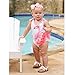 Mud Pie Baby Girl One Piece Crawler Bodysuit, White, 6-9 Months