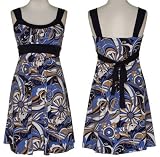 LA BELLE Stretch Contrast Swirl Print Dress