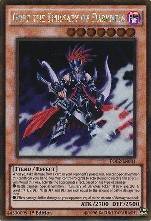 Yu-Gi-Oh! - Gorz the Emissary of Darkness (PGL2-EN081) - Premium Gold: Return of the Bling - 1st Edition - Gold Rare