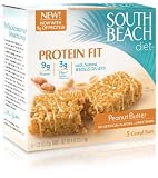 South Beach Diet Protein Fit Cereal Bar, Peanut Butter, 5-Count (Pack of 8)