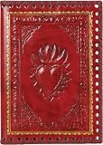 Romance Refillable Handmade Journal with Embossed Heart, Lined, 6x8"