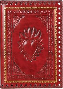 Romance Refillable Handmade Journal with Embossed Heart, Lined, 6x8"