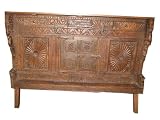 "Manjoosh" Traditional Chakra Carved Rustic Furniture Wooden Sideboard From India