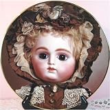 Mildred Seeley French Bebes Henri Delcroix Pearl Antique Pan Doll Handpainted Porcelain Collector Plate - Limited Edition of 5 - 000 - 8.5