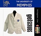 Memphis Tigers Scrub Style Short Consultation Jacket from GelScrubs ( Leaf Logo ) - B000BJFQSG