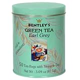 Bentley's Royal Earl Grey Green Tea, 50 Tea Bag Tin (Pack of 4)