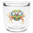 Colorful Caribbean Crab 12 oz Double-Old-Fashioned Insulated Beverage Tumbler, Clear