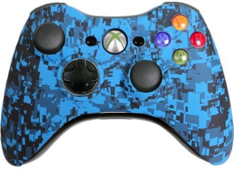 Xbox 360 Modded Controller 11 Mode Adjustable Rapid Fire Wireless Blue Urban Controller