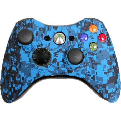 Xbox 360 Modded Controller 11 Mode Adjustable Rapid Fire Wireless Blue Urban Controller