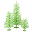 Set of 3 Chartreuse Green Artificial Christmas Trees 12", 18" & 24" - Unlit