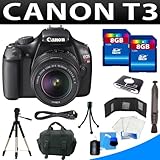 Canon EOS Rebel T3 Digital Camera + Canon EF-S 18-55mm f/3.5-5.6 IS Autofoc ....
