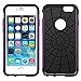 LUVVITT [Ultra Armor] Shock Absorbing Case Best Heavy Duty Dual Layer Tough Cover for Phone 6 / Phone 6s (4.7) - Black/Purple