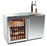 Kalamazoo 48-inch Outdoor Keg Tapper with Glass Door Refrigerator