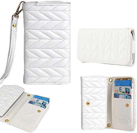 4.7" iPhone 6 case,VAMVAZ 3D Fashion Quadrilateral Pattern Wristlet PU Leather Flip Wallet Full Body Protector Case Cover Skin For 4.7" iPhone 6 Samsung Galaxy S3 S4 i9300 i9500 Amazon Fire Phone HTC One HUAWEI Ascend P7 Sony Xperia ZR LG Nexus 5 BlackBerry Z10 (White)