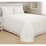 S. Lichtenberg Co. Savannah Chenille Bedspread, Twin, White