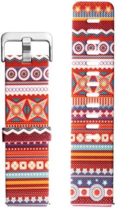 Fitbit Blaze Wristband Replacement Band,Silicone Watch Strap Adjustbable Wrist Band for Fitbit Blaze(Ethnic 2, Small)
