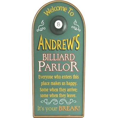 Welcome - Billiard Parlor with 8-Ball Tombstone Design 24 x 11