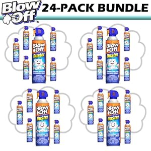 Blow-Off Duster Air Gun (8 oz.) 24-Pack - Blow Off (Removes dust from electronic items), ABLOWOFF24K1