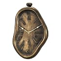 New Haven N91812HWCB 12 by 7 by 1-1/2-Inch Melting Bronze Clock