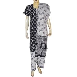 Asian Salwar Kameez Cotton Printed Dress Size M (slk450)