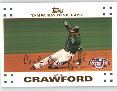 2007 Topps Opening Day #193 Carl Crawford - Tampa Bay Devil Rays (Baseball Cards)