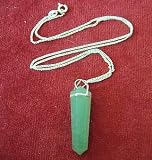 Aventurine Healing Crystal Pendant on Silver Chain - from Spiritual Gifts - Usually dispatched within 2 working days.