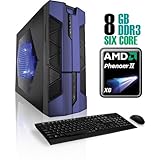 CybertronPC X-Plorer2 4240ABUU, Black/Blue, CrossFireX, AMD Phenom II X6 (2 ....