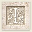 AbsorbaStone Coaster set~ Monogram Initial I ~ 4 Tile Drink Coasters ~ code 576C