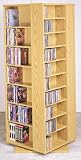 CD / DVD / VHS Really Big 1480 Spinner Storage Rack for Media in Oak