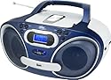 Elta 6692 Stereo Radio (MP3-CD-Player, UKW-/MW-Tuner, USB 2.0) blau/silber