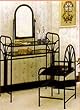 BEAUTIFUL PEACOCK DESIGN VANITY SET IN BLACK