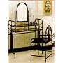 BEAUTIFUL PEACOCK DESIGN VANITY SET IN BLACK