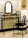 BEAUTIFUL PEACOCK DESIGN VANITY SET IN BLACK