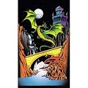 Dragon Blacklight Tapestry Wall Hanging & 3D Glasses