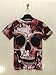 FaPlus Men's Fashion Cool 3D Rose Skull Street Hip Hop Style T-Shirts