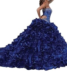 Strapless  Beaded Tiered  Ball Gown Pageant Dress/Quinceanera Dress 