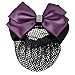 Uxcell Glitter Rhinestone Accent Bow Barrette, Purple Black, 0.05 Pound