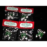 CHRISTMAS YULE CANDY CANE HOLIDAY WOOD ART DECOR MACRAME CRAFT JEWELRY BEADS 10 piece pack / Great for Woodcraft Decoration, Beading, School Teacher Classroom Bead and Clay Projects, Home and Kitchen Art, Fashion Accessories and more