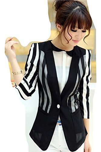 ジャケット シースルー ストライプ シフォン 七分袖 フェミニン エレガント カジュアル シンプル 大きいサイズ コート アウター 通勤 OL オフィス パーティ 2次会 美脚 秋物 冬物 可愛いスカーフ付き m325