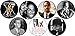 Set of 7 Malcolm X Pinback Buttons (Shabazz Black Power Panther Islam)