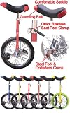 16 Inch Wheel Unicycle Red