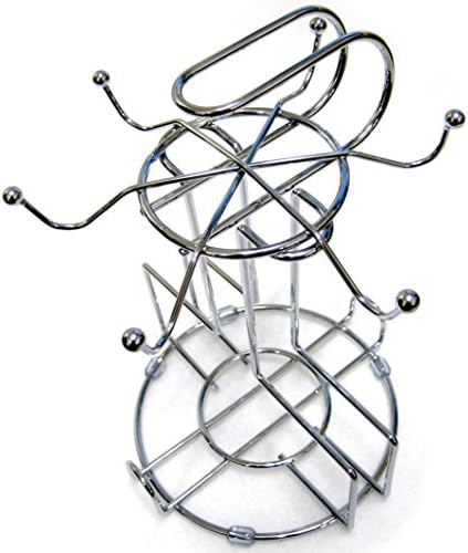 New TOF Stainless Steel Coffee Cup with Plate Rack Tea Time Serving Tray Holder