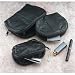 Embassy By Giovanni Navarre 3 Pc Italian Stone Design Genuine Leather Travel/make-up Bag