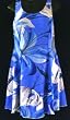Plus Size Skirted Swimsuit Swimdress Blue Floral