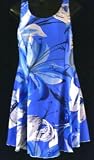 Plus Size Skirted Swimsuit Swimdress Blue Floral