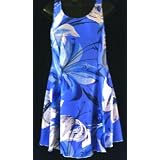 Plus Size Skirted Swimsuit Swimdress Blue Floral