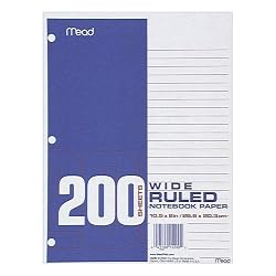Mead Wide-Ruled Filler Paper, 200 Sheets (15200)