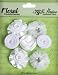 Floral Embellishments Mini Fabric Flowers 7/Pkg - White